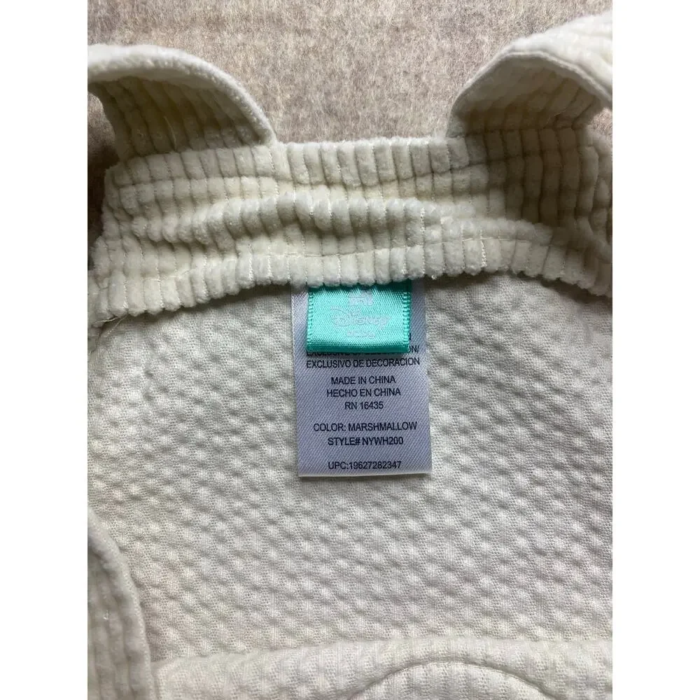 Vtg Disney Baby Winnie the Pooh Corduroy Cream Colored Overalls Size 24 months